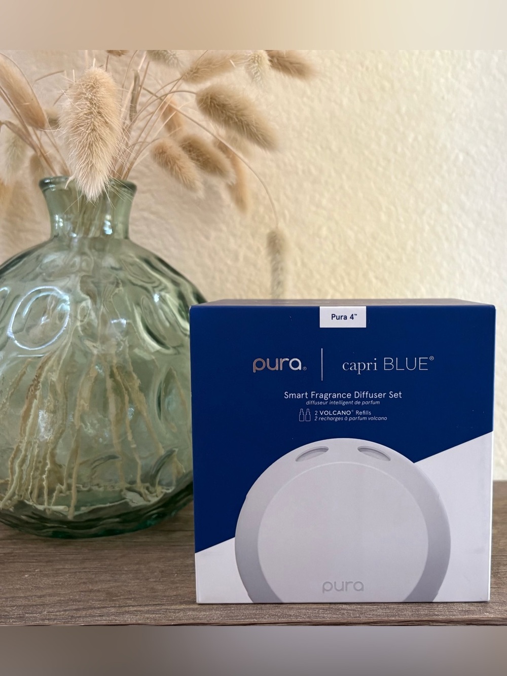 Pura x Capri Blue Smart Home Diffuser Starter Set w/2 Volcano Refills